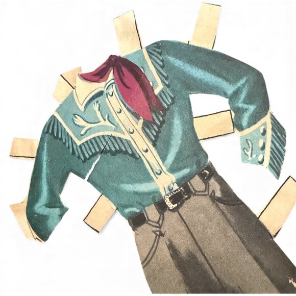 Vintage 1956 Whitman Roy Rogers Dale Evans Paper Doll Set Original - Picture 9 of 13